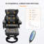 Fauteuil inclinable, fauteuil de massage avec repose-pieds repose-pieds, 10 points de vibration, fauteuil inclinable pivotant à 360 °, fauteuil de salon avec poche latérale et télécommande, noir
