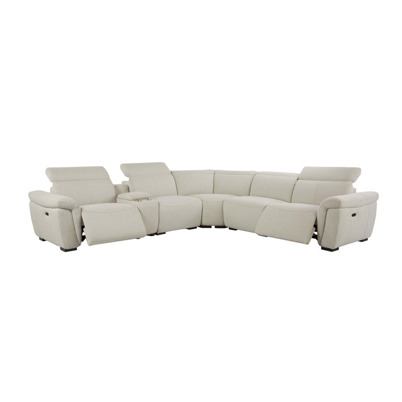 Power Motion Sectional Sofa with Console Storage and USB