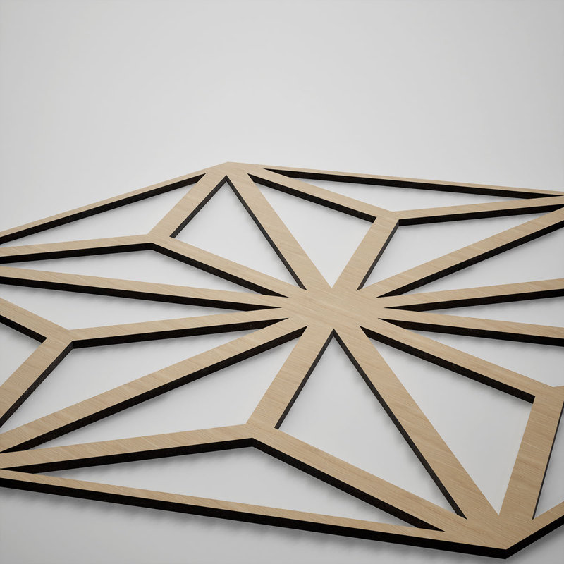Panneaux muraux décoratifs en bois Hampton, grand, l 23 3/8 po x H 27 po x T 3/8 po, chêne blanc