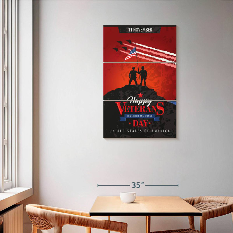 Lelend US Veterans Day Greeting, 57" H x 36" W