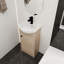 Petit meuble-lavabo autoportant avec lavabo