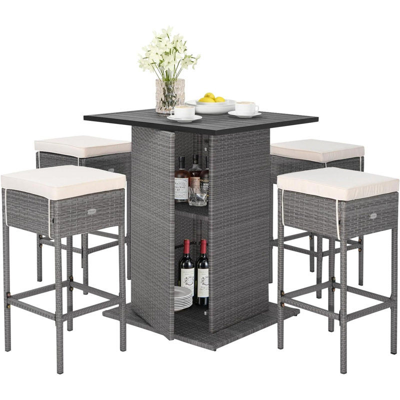 Bar Set, White, Gray