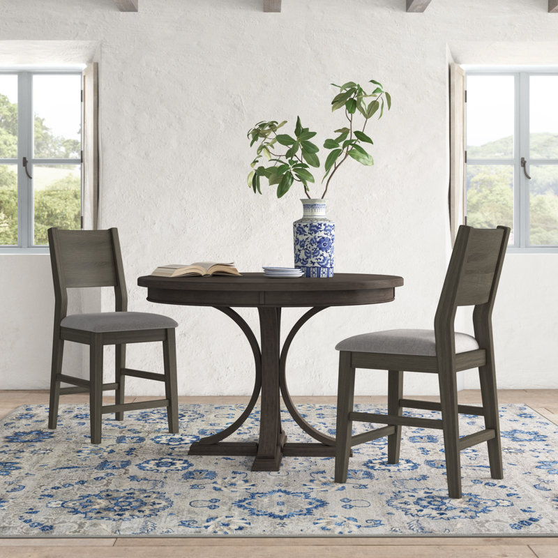 Hilry Upholstered Open Back Side Chair in Gray