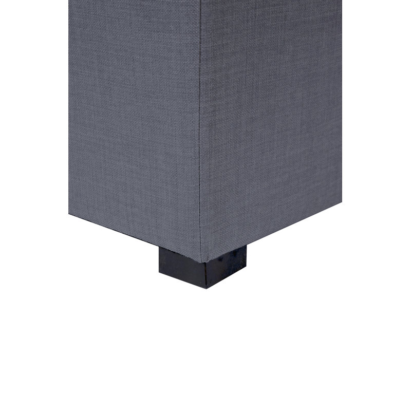 Syriah Upholstered Ottoman, Dark Gray