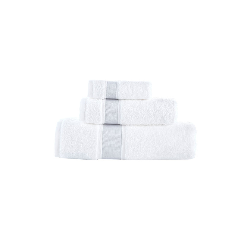 Turkish Cotton Plush Jacquard Mulit-Size Set, Silver