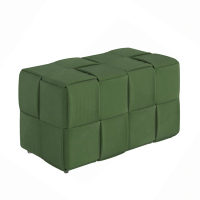 Ottoman Foot Rest Soft And Comfortable Ottoman Square Corduroy Woven Design Sofa Stool