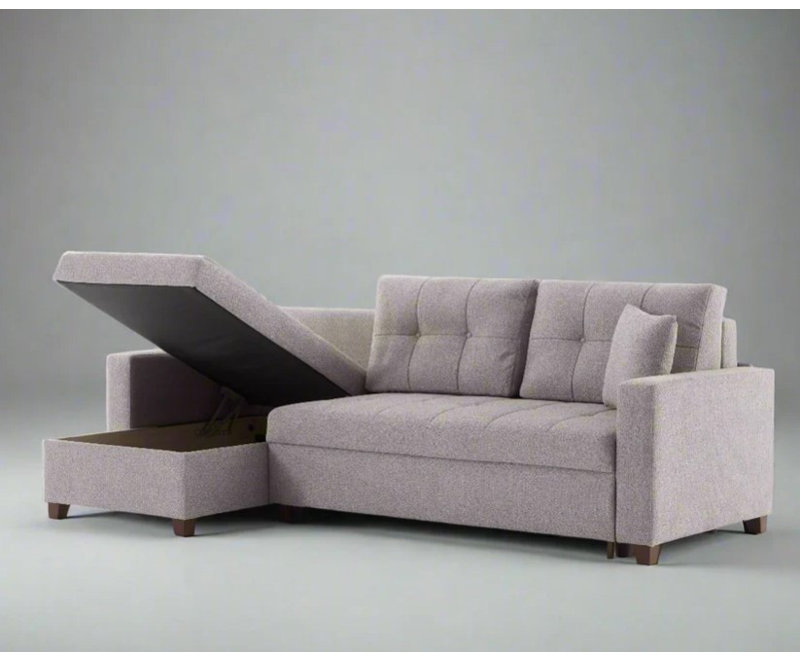 Canapé modulaire Rosa - Gris foncé, Gris clair