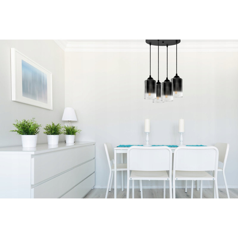 Elli-Mae 4 - Light Cluster Cylinder Pendant, Graphite