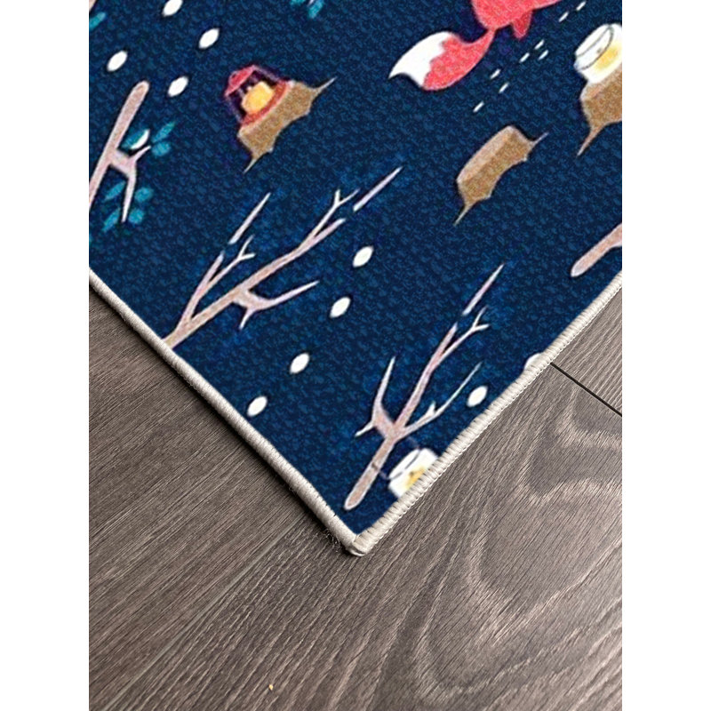 Tapis en coton Danna, Tapis de couloir 3 pi 11 po x 9 pi 10 po