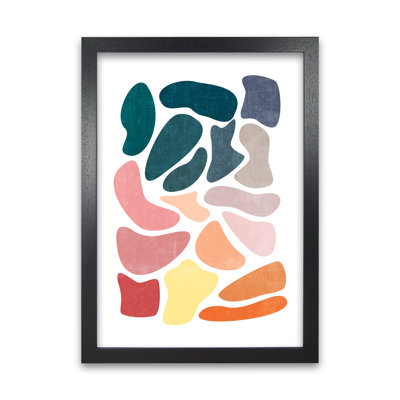 Colourful Abstract Shapes A - Print