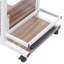 Table basse d'appoint en forme de C Table roulante à hauteur réglable avec roulettes pour chambre à coucher