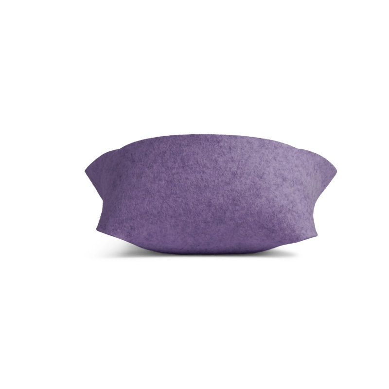 Double Tuck Fabric Decorative Basket, Lilac, 4" H x 16" W x 9" D