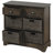 Rustic Storage Cabinet with Two Drawers and Four Classic Rattan Basket Accent Cabinet-1550221712