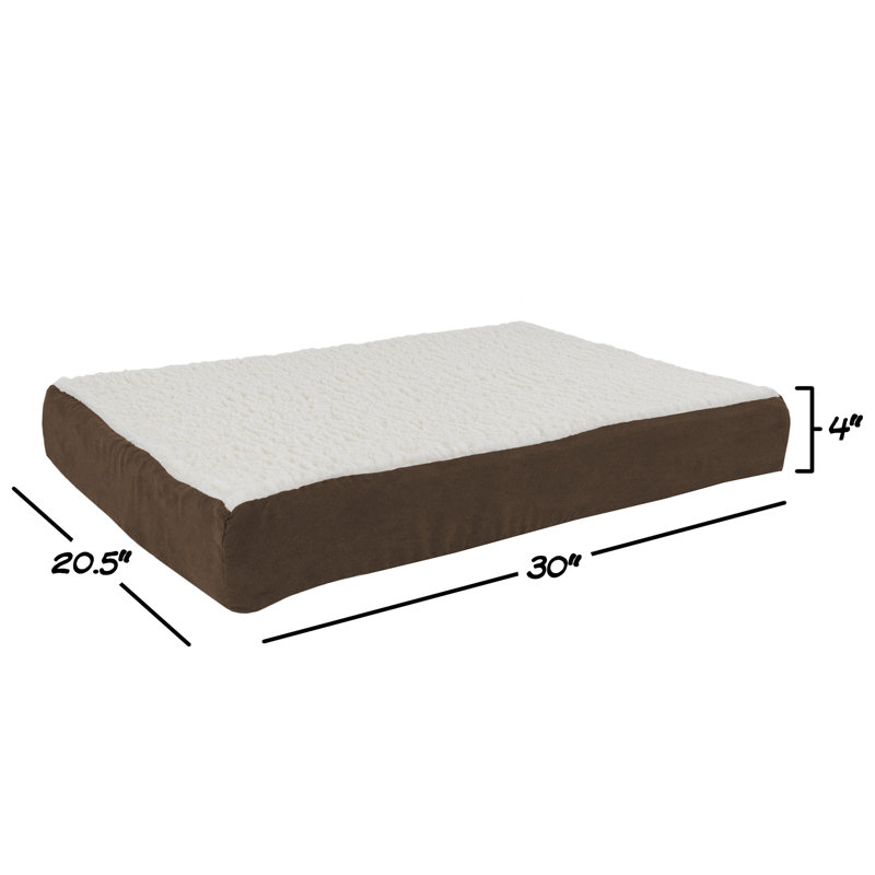 Medium Brown Orthopedic Memory Foam Pet Bed