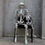 160CM Halloween Haunted House Horror Plastic Realistic Skull Skeleton