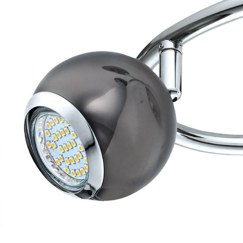 Lambright 34.5cm 3 -Light Track Kit, Nickel-Nero / Chrome
