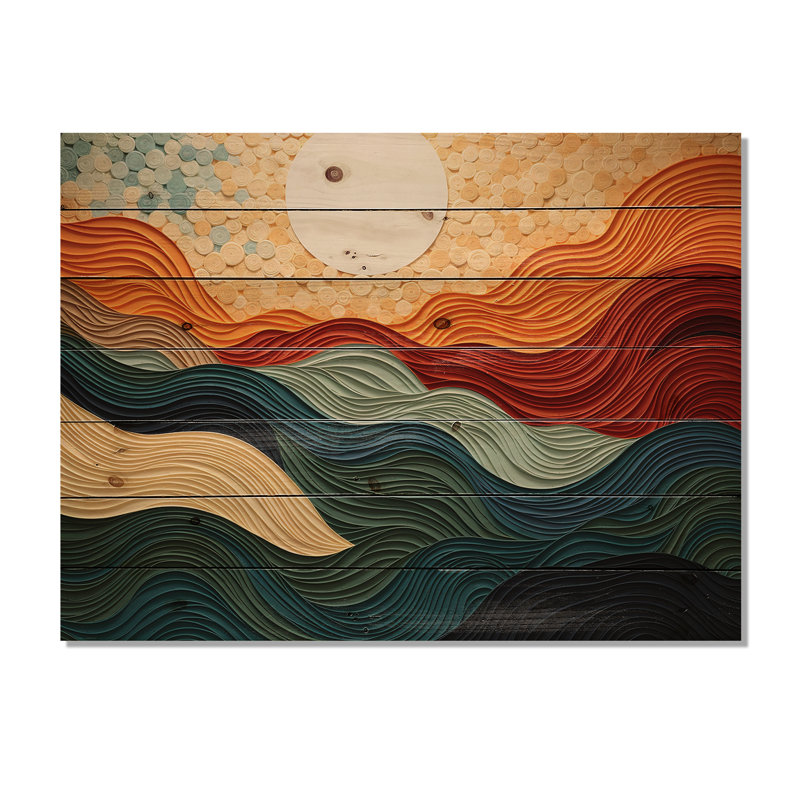 Jandreau - Panneaux de décoration murale Paysages en bois, H 24 po x l 32 po
