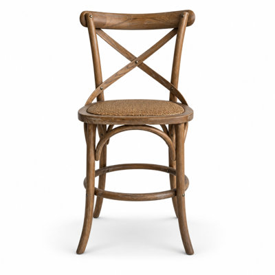Bar Stool with Solid Wood Frame
