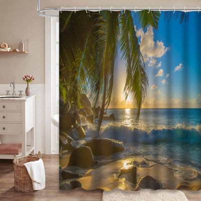 Rideau de douche Bright Sunset Sandy