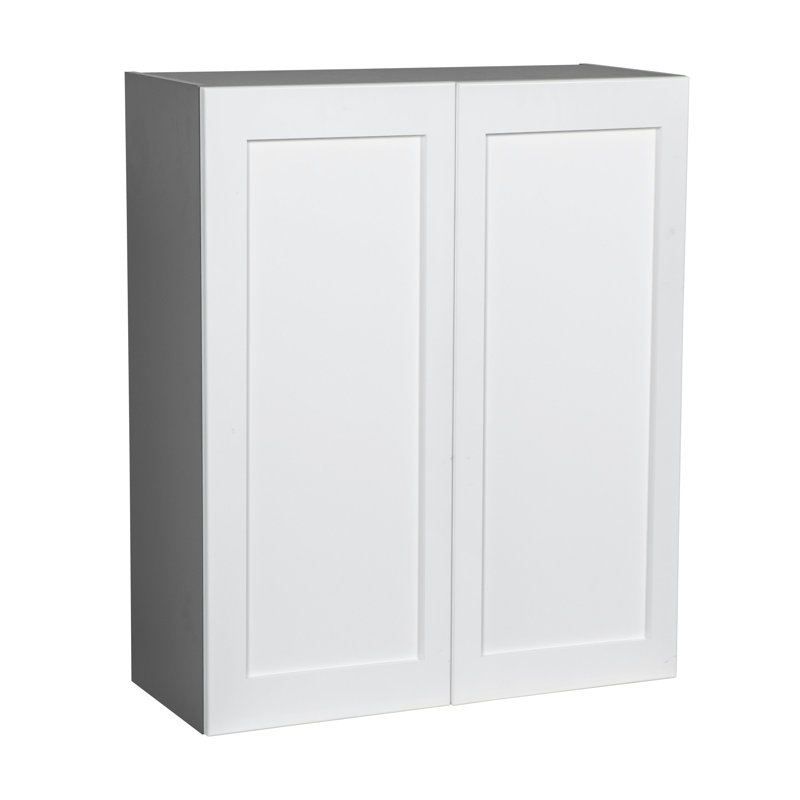 Shaker White Matte Double Door Wall Cabinet 36" x 24"