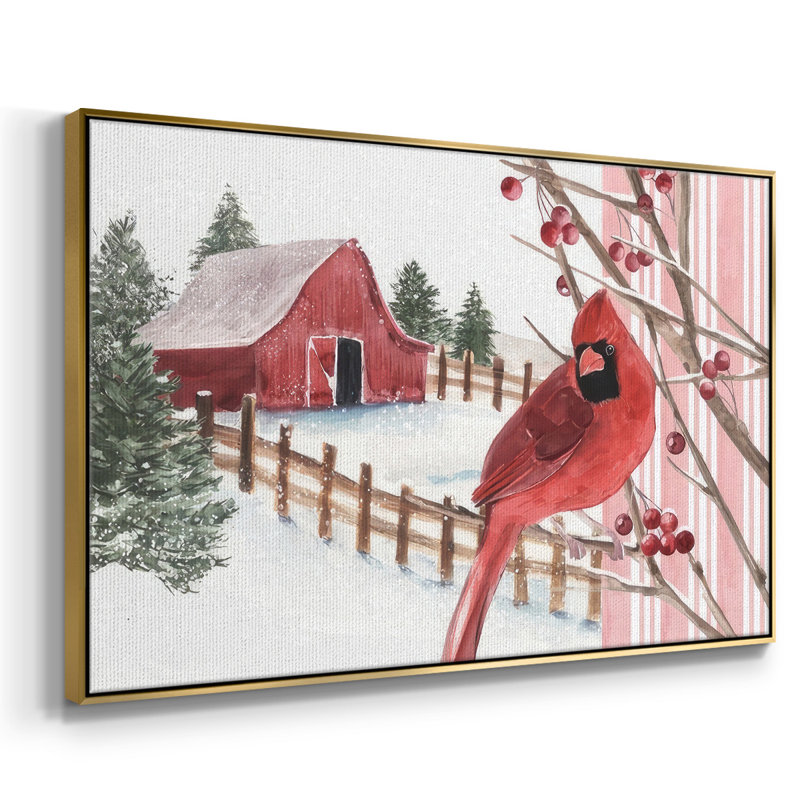 Winter Cardinal Collection A, Or, H 17 po x l 25 po x P 1,5 po