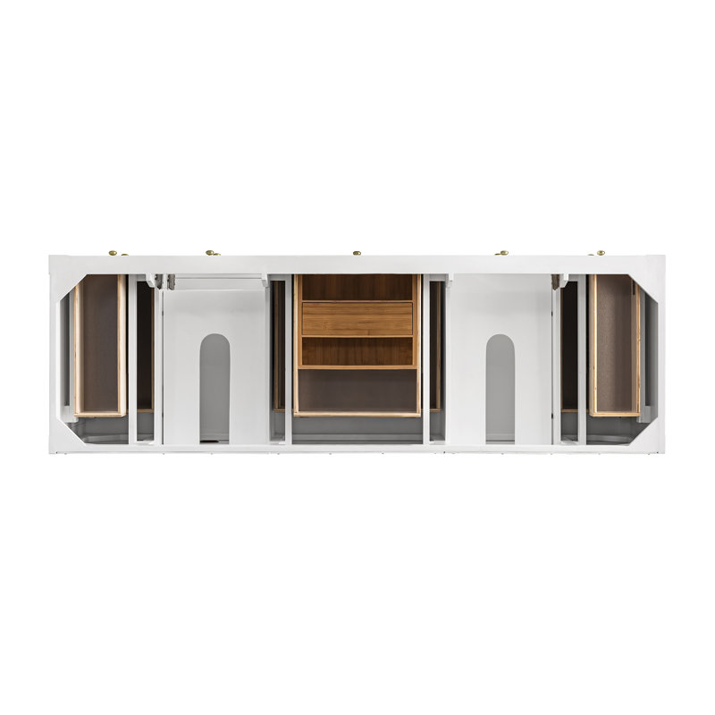 Breckenridge 72'' W Double Vanity, Bright White, Eternal Jasmine Pearl