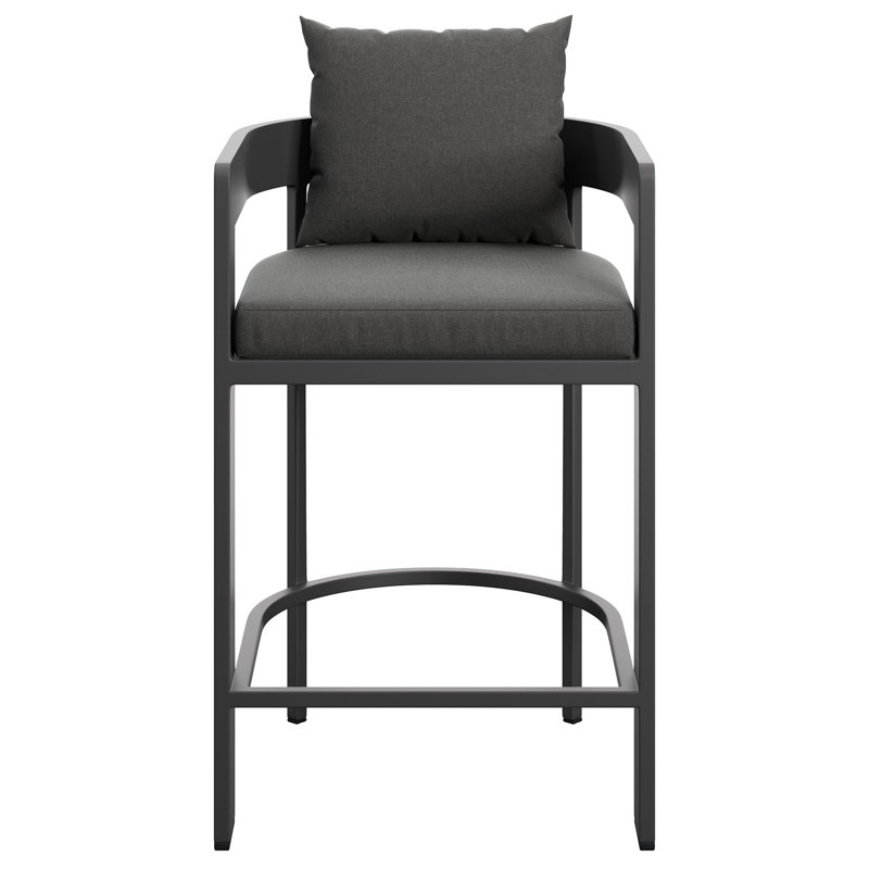 Tabouret de comptoir d'extérieur Tahoe, Gris anthracite, 26.5"