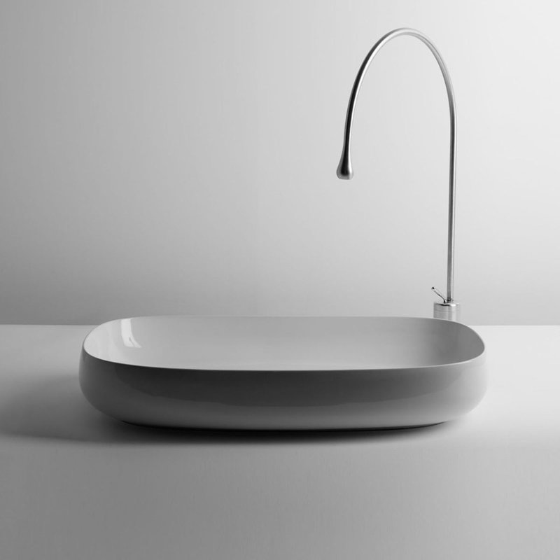 Seed 27.6'' L Bathroom Sink, Glossy White