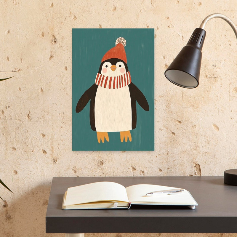 Cozy Winter Penguin, H 18 po x l 12 po