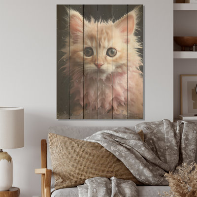 Bain de chaton pour la salle de bain I - Art mural en bois pour salle de bain