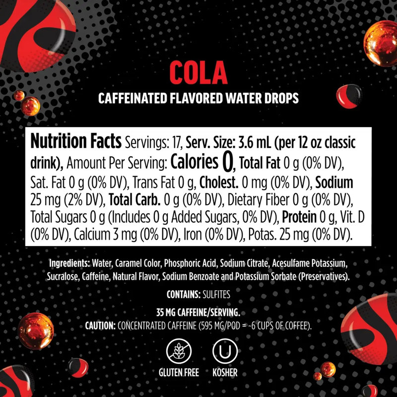 Ninja Thirsti Flavored Water Drops, Cola, Cola