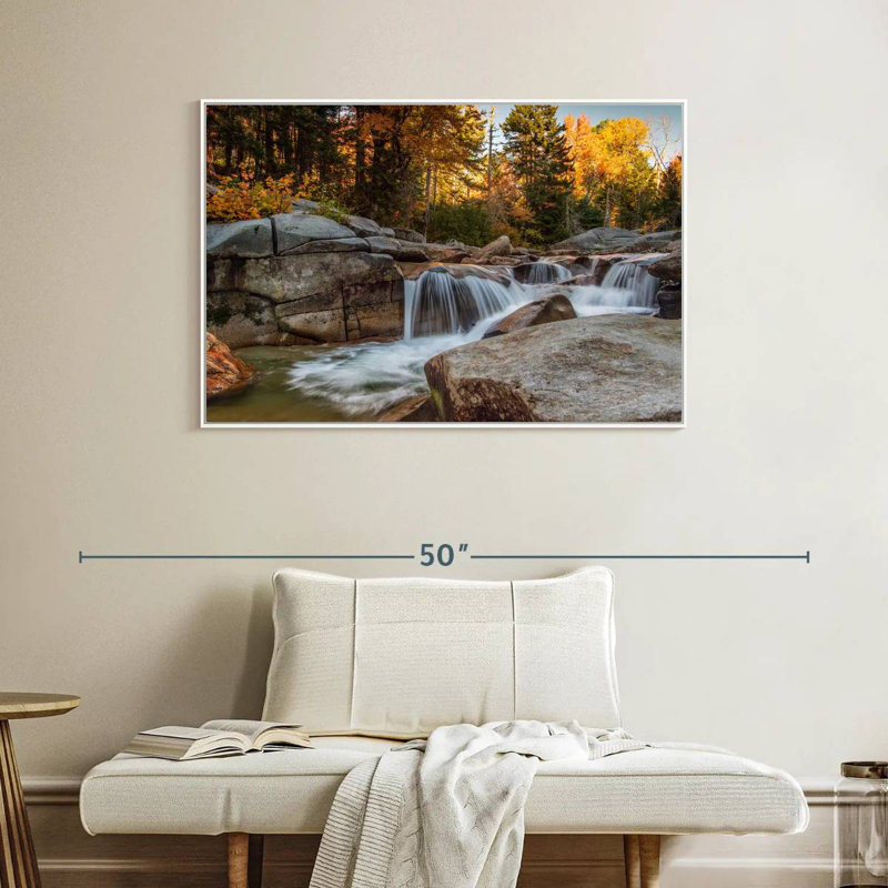 Mont Washington, été indien, Cadre flottant blanc, 40 po x 27 po