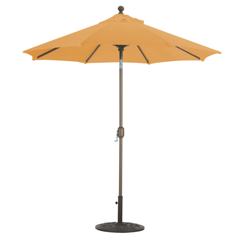 Parasol de marché de 7,5 pi Nadasha, Vert forêt, Bronze antique
