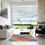 Tapis décoratif rose à motif géométrique Rivero-1872161477