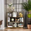 Silvas Bookcase Cube Storage Unit Industrial Rustic Brown Furniture Living Room