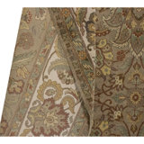 Hand Knotted Wool Area Rug in Camel And Ivory