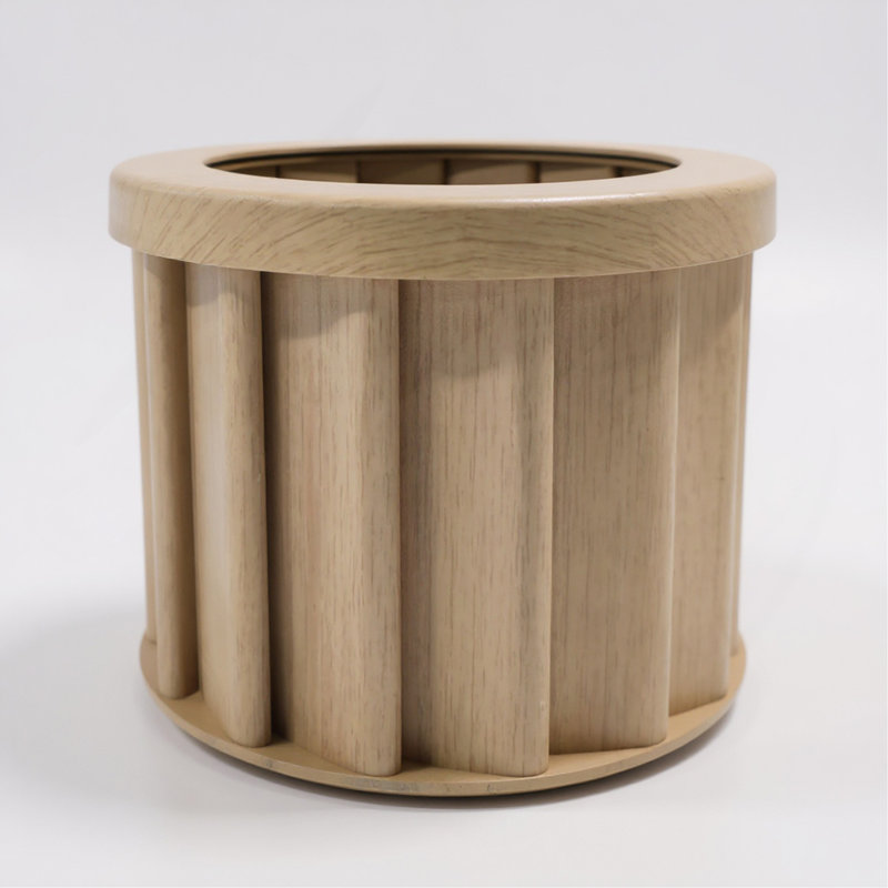 Round Strata Planter SM, Beige Brown