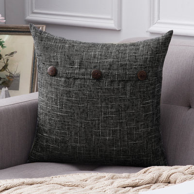 Buttons Reversible Throw Pillow
