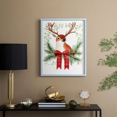 «Christmas Holiday Art», reproduction encadrée - Bois massif