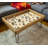 25x37" Rustic Display Table With Removable Glass Top
