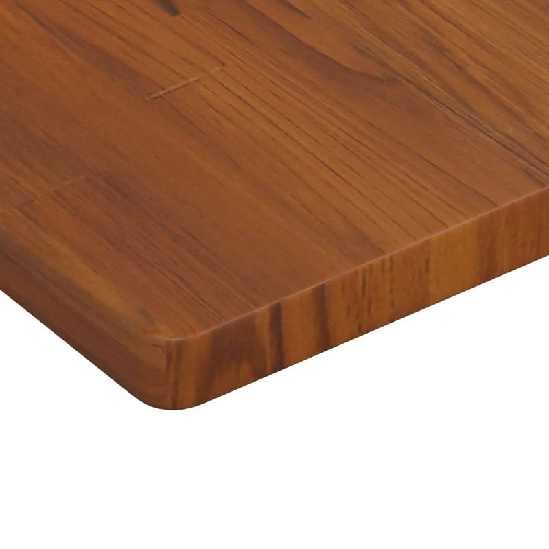 Ashya 50cm Solid Wood Bathroom Vanity Top, Dark Oak/White