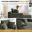 Chaise longue, canapé-lit surdimensionné avec trois coussins moelleux