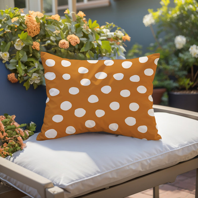 Coussin lombaire réversible intérieur / extérieur Sofi Minimalist, H 14 po x l 20 po, Orange brûlé