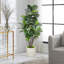 Artificial Fiddle Leaf Fig Tree in White Decor Pot-112751566