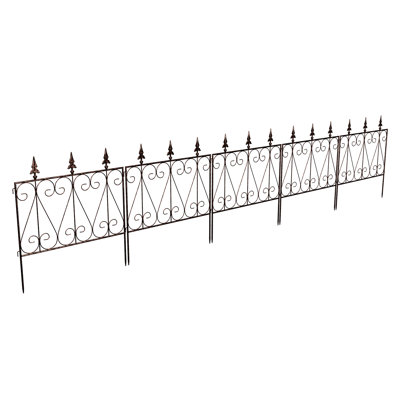 Clôture en métal avec 5 panneaux H 26,7 po x l 24 po Kinbor