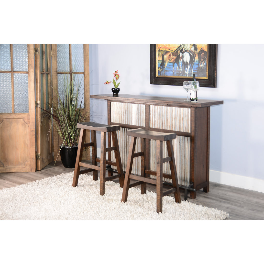 Anneliesa Solid Wood Counter Stool (Set of 2) Red Barrel Studio® 