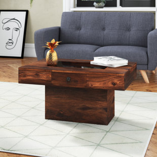Pedestal Coffee Table with Storage