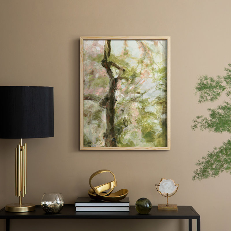 «Spring Diptych II», reproduction encadrée - bois massif, Naturel, H 15 po x l 12 po