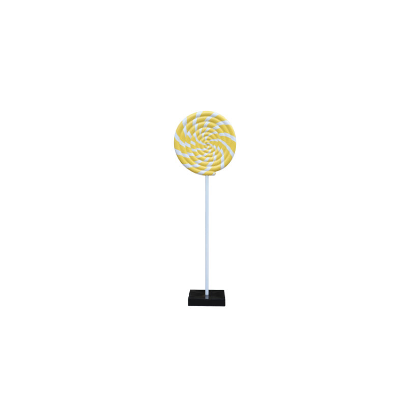 Henebry Swirl Lollipop Over Sized Statue, Yellow