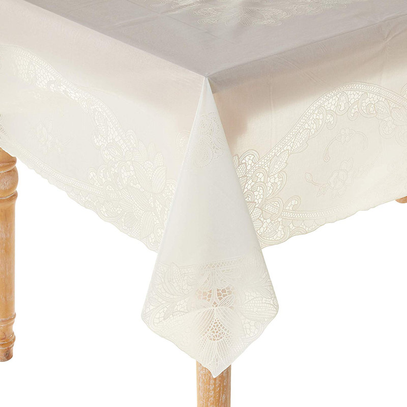 Hurst Tablecloth, Ivory, 60" L x 90" W